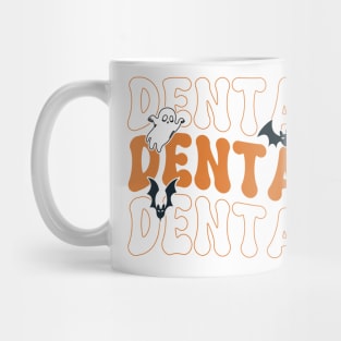 Spooky Dentist Hygienist Retro Dental Assistant Halloween Mug